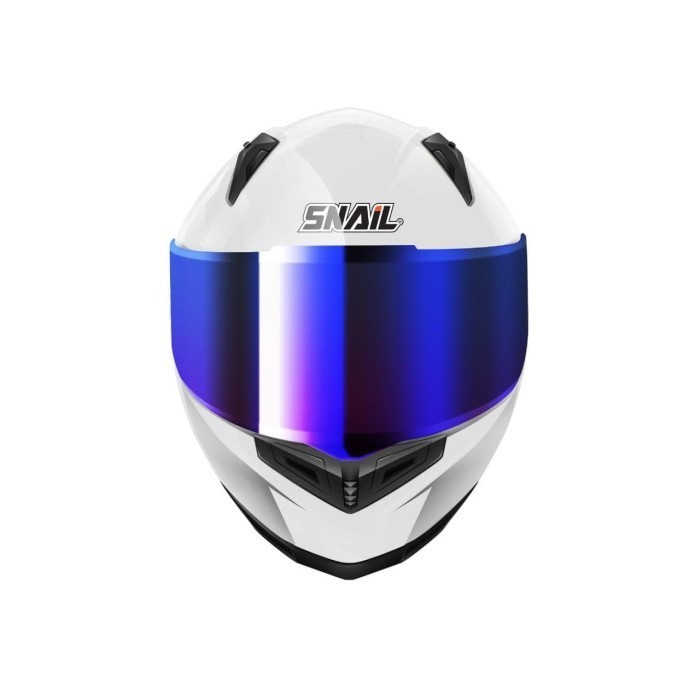 TERBARU HELM FULL FACE SNAIL FFS1 WHITE VISOR BLUE