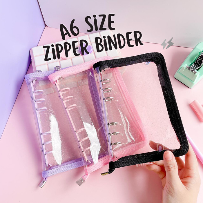 

(A6 Size) Binder Zipper File Organizer Resleting