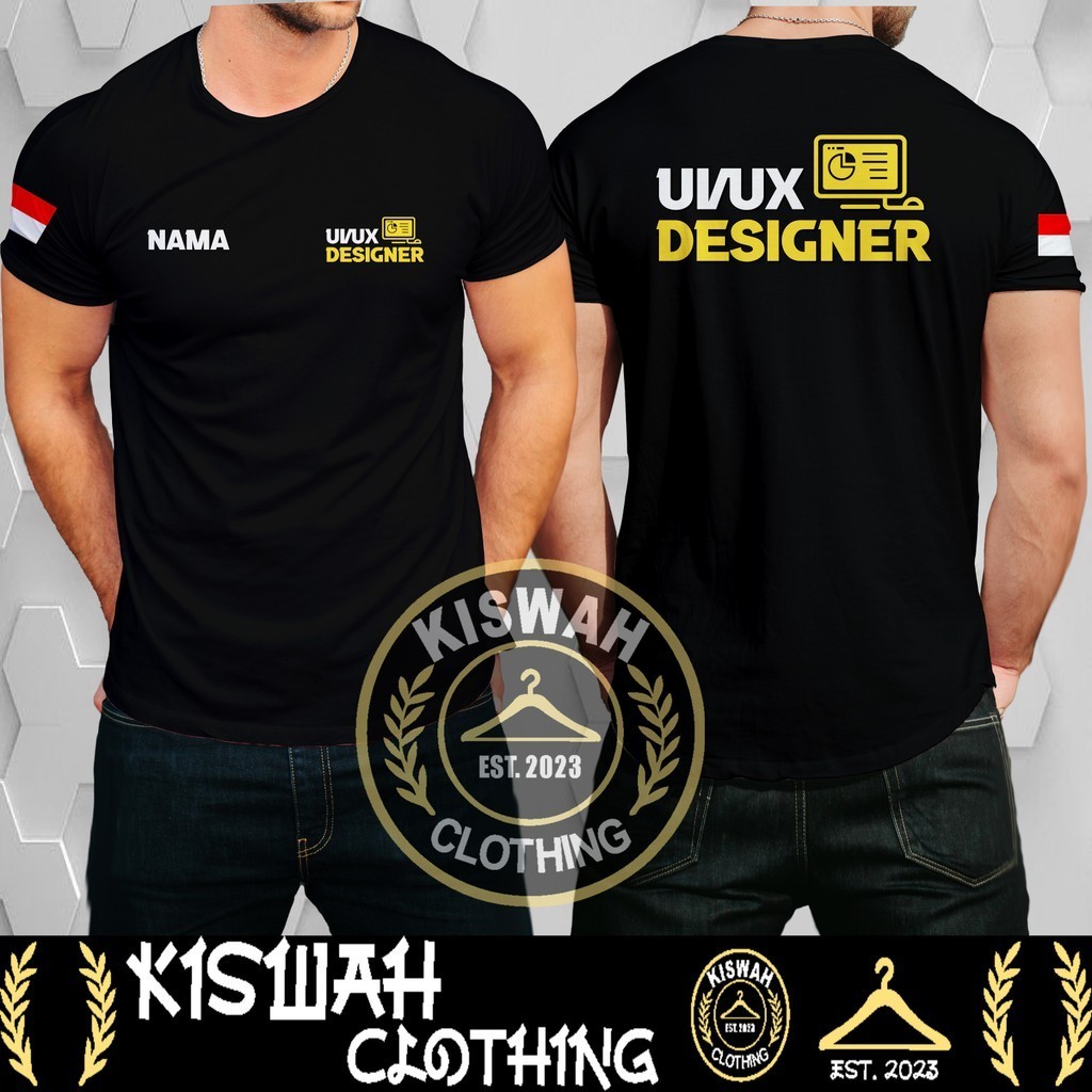 Kaos Tshirt UI UX Designer Gratis Nama Kamu DB Kaos Distro