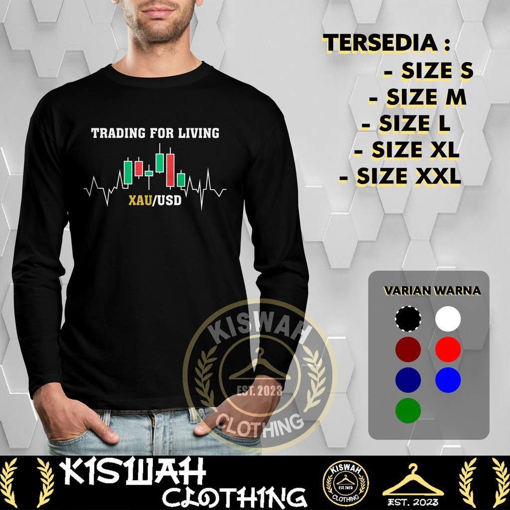 Kaos Tshirt Trading For Living V2 Lengan Panjang DB Kaos Distro
