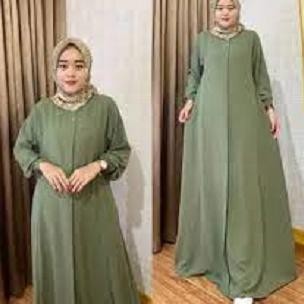 Diskon Besar Maryam Drees Gamis Maryam  Cay Crinkel Premium / Gamis Maryam Elegant Kekinian Big Sale