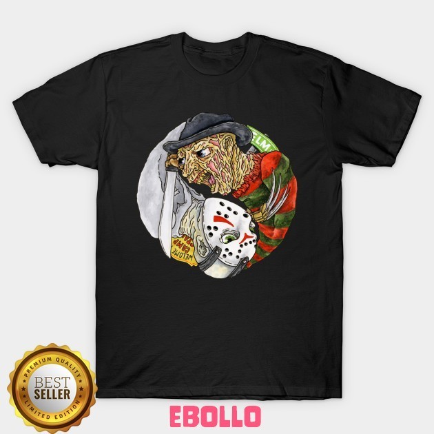 Baju Kaos Tshirt Freddy Vs Jason Duality A Nightmare On Elm Street Krueger Friday The 13Th Horror Vo