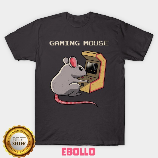 Baju Kaos Tshirt Gaming Mouse Arcade Game Distro Cotton Combed Premium Kaos Pria Wanita Anak