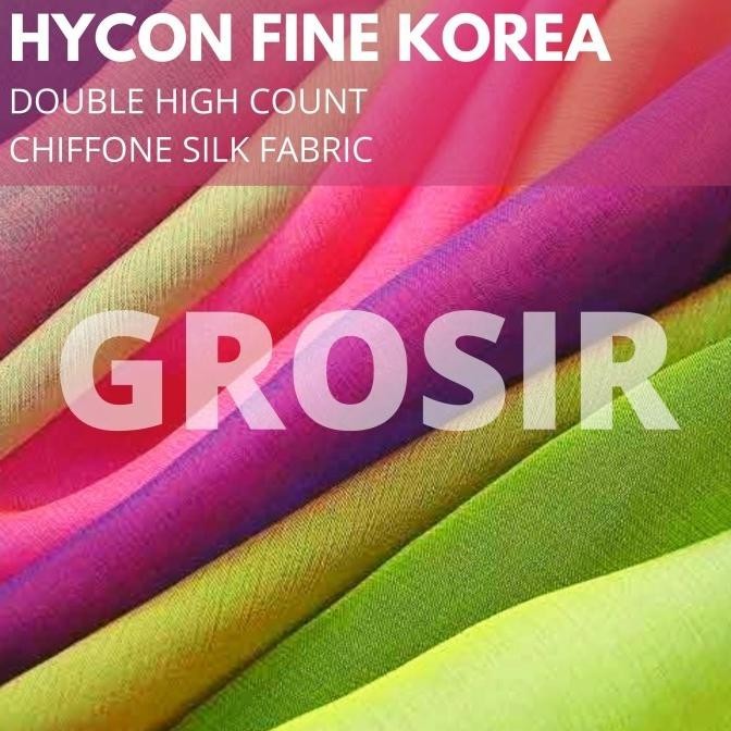 

Ready Kain Hycon / Kain Hycon Korea / Kain Chiffon Korea Per1 Yards Grosir Pengiriman Cepat