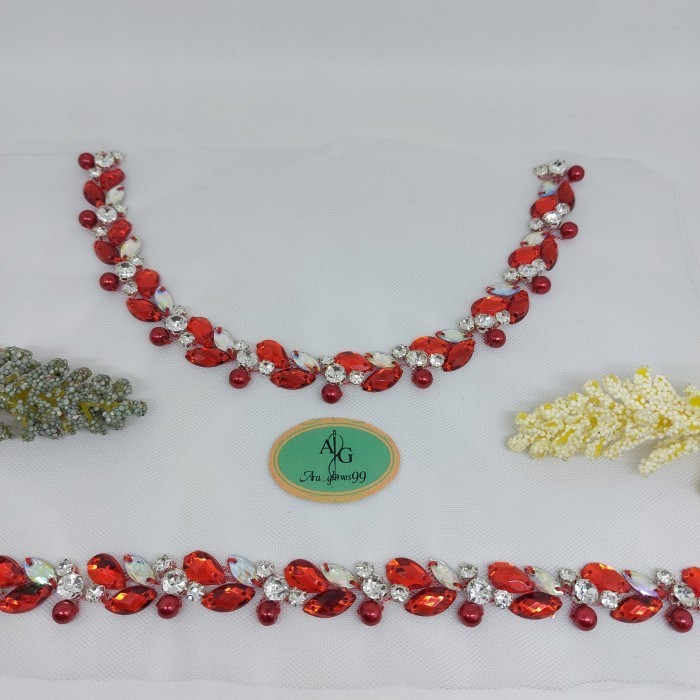 Payet Rangkai Set Leher Pinggang Payet Rangkai 0065