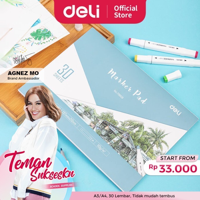 

Deli Marker Pad/Drawing R/Buku Gambar Untuk Spidol 30Lmbr 73609/10