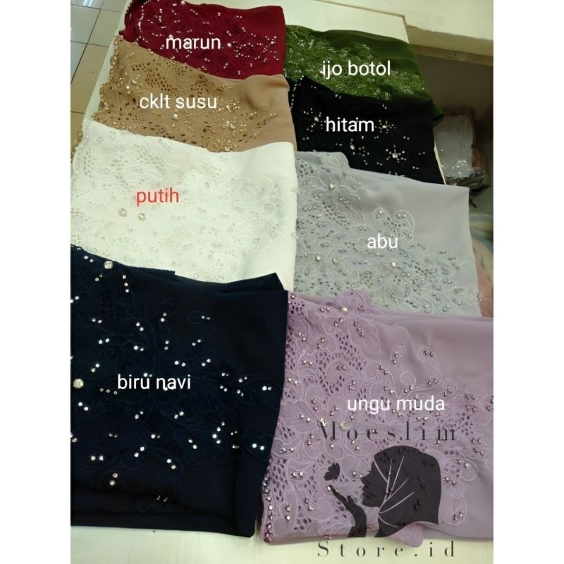 NEW PREMIUM DAILY HIJAB Kerudung Yenni Wahid Hijab Instan Bordir + Swarosvky ( Kerudung Instan Pesta