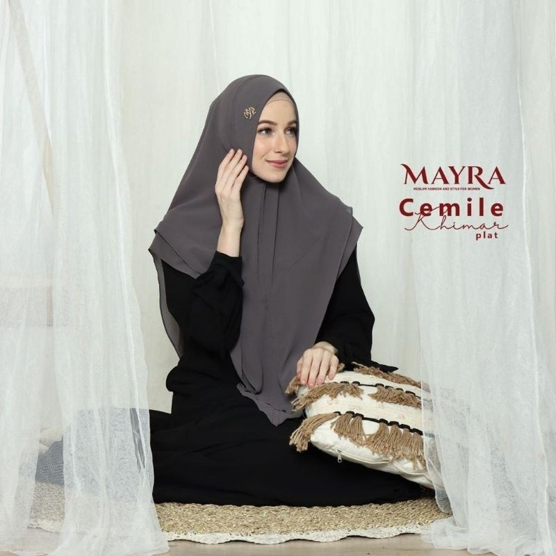 NEW PREMIUM DAILY HIJAB Khimar CEMILE Plat MAYRA/koleksi syari terbaru / khimar syari terbaru mayra