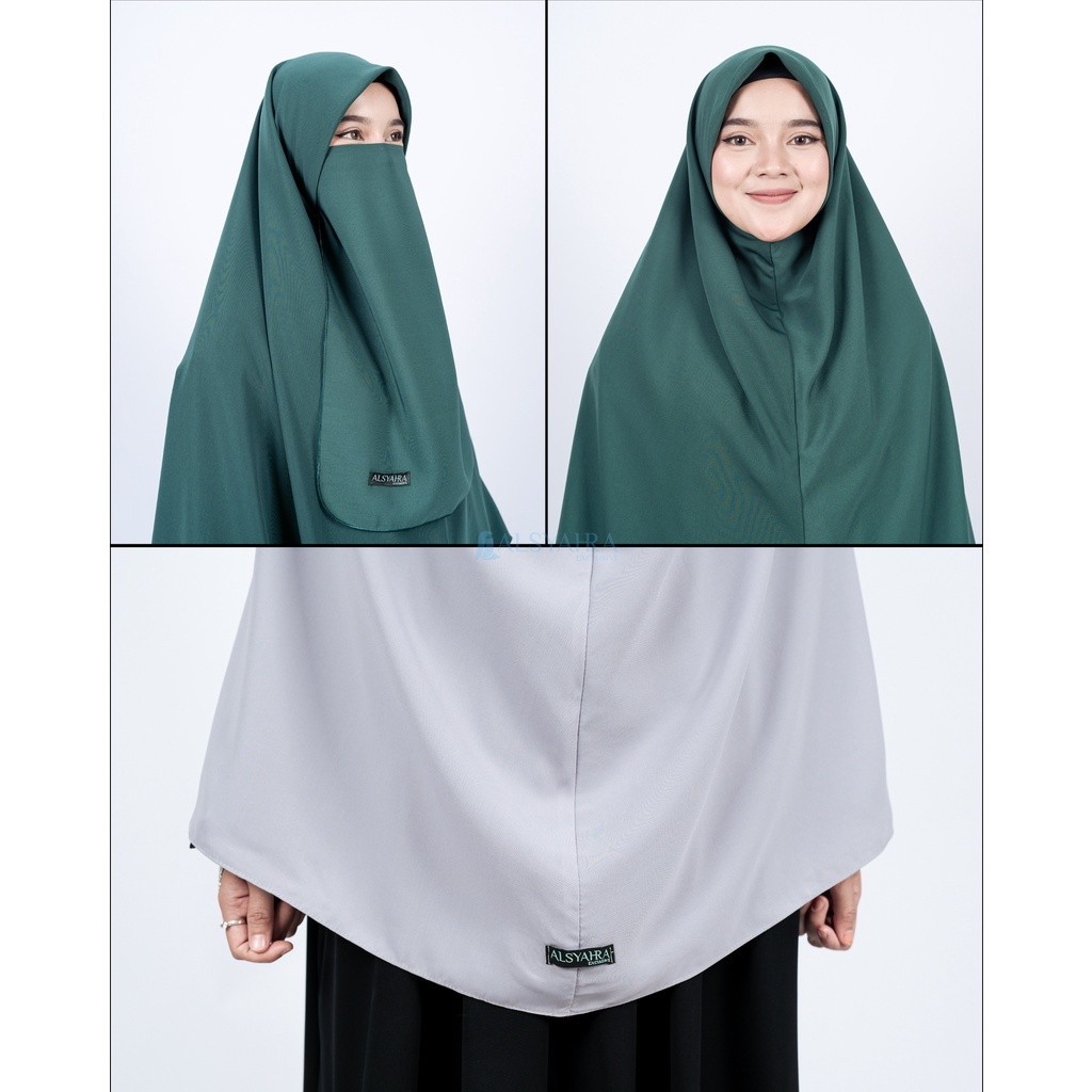 NEW PREMIUM DAILY HIJAB Set Khimar Instan Aisyah Luxury Wolfis Free Cadar Tali Alsyahra Exclusive