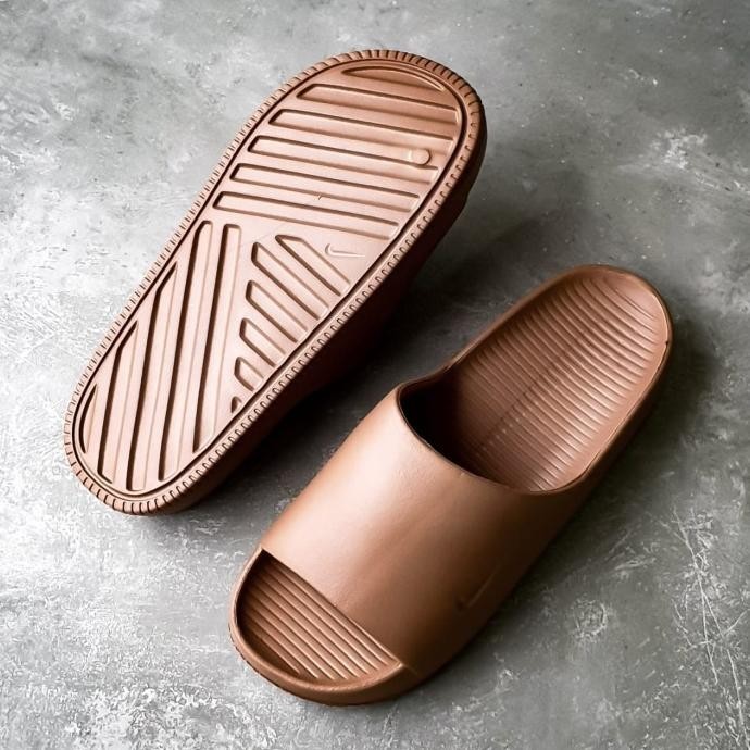 Nike Calm Slide Brown Sandal Pria Wanita  Jayasentosa07