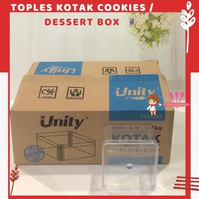 Toples Kotak Dessert Box / Cookies Unity