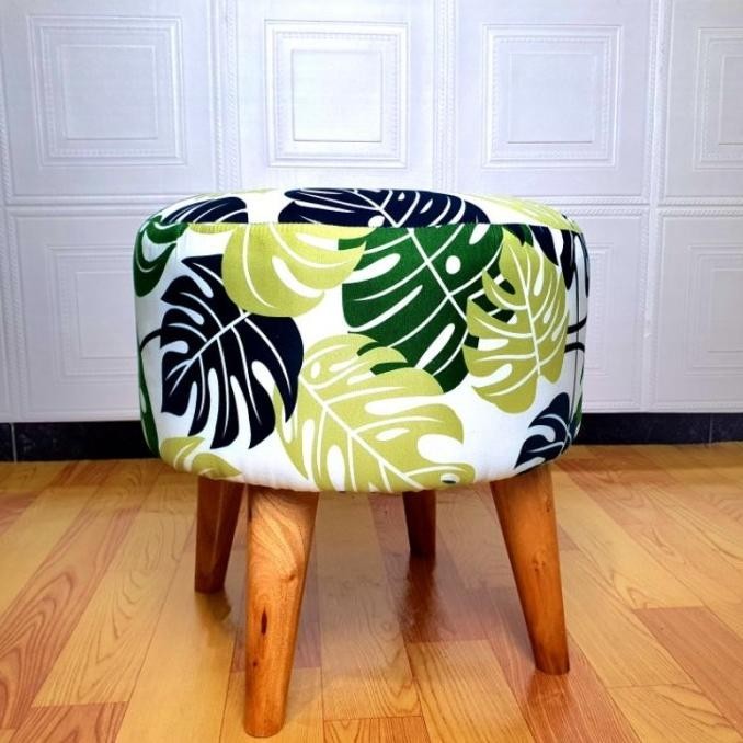 Marbu Stool - Stool Bulat / Stool Sofa / Sofa Ruang Tamu Bahan Kanvas Tokosentosa07