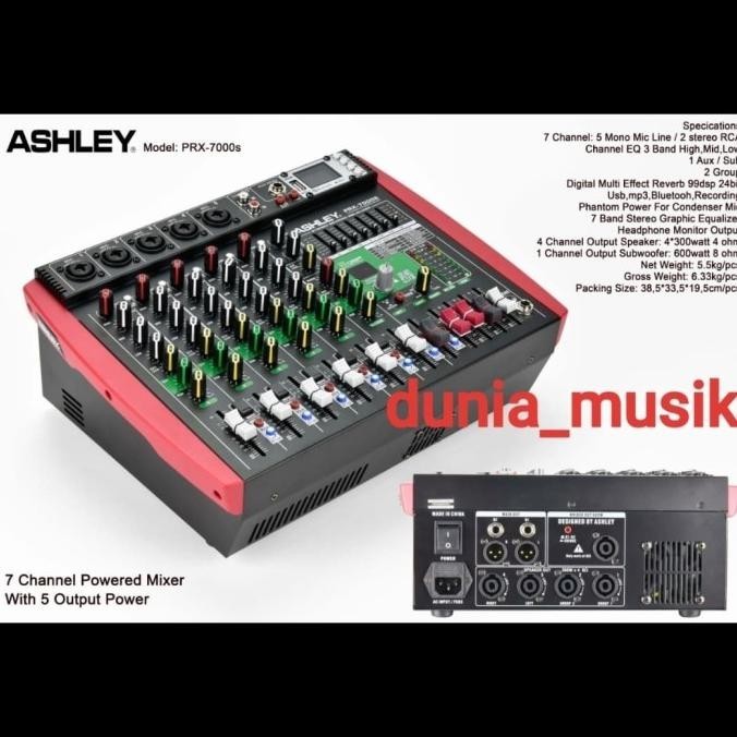 Power Mixer Ashley Model Prx7000S Prx 7000S Prx-7000S Original