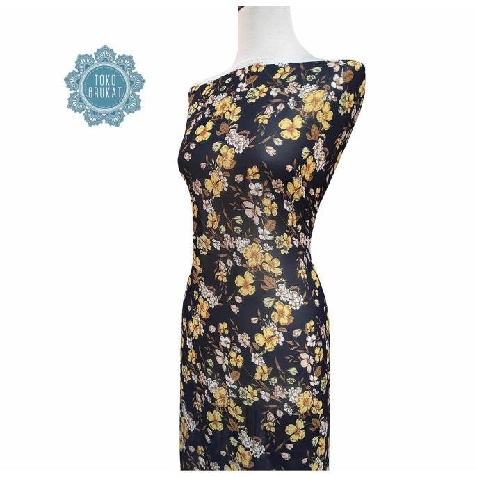 

Kain Babydoll Printing / Babydoll Sutra 002 Orchid (Per 0,5 Meter) New