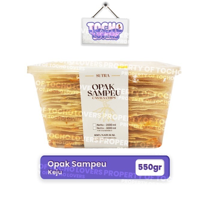 

PROMO SPECIAL Opak Sampeu Sutra Krikpik Singkong Casavana Chips Kicimpring 550gr