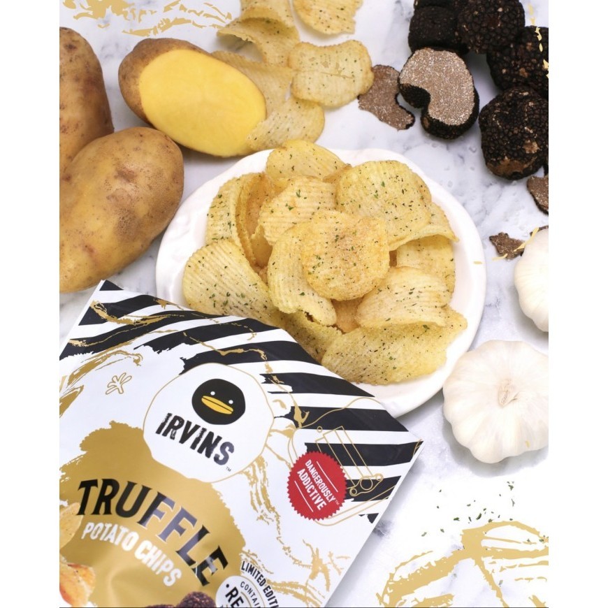 

BERKUALITAS [SMALL] Irvins Salted Egg Potato Chips & Fish Skin 105gram kecil Irvin