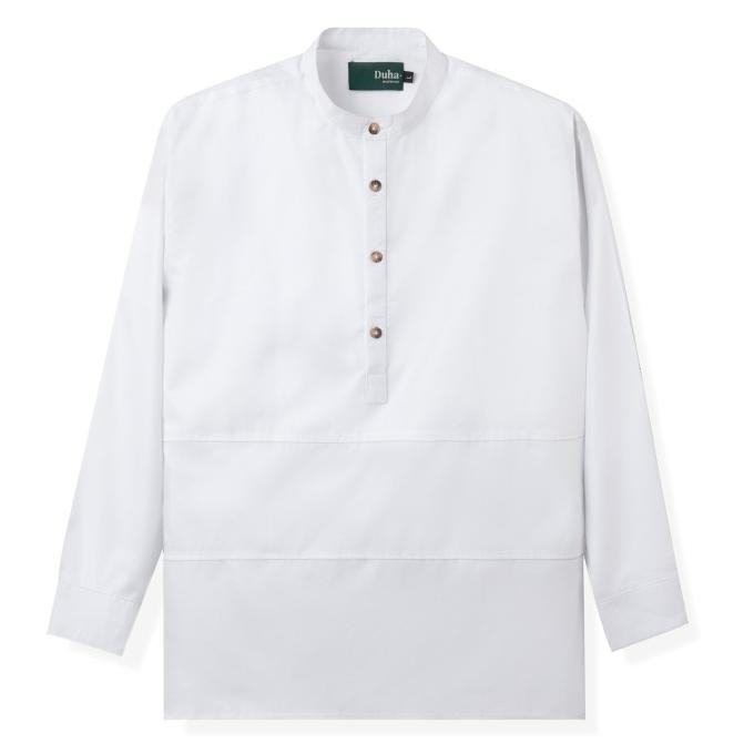 Baju Muslim Duha Muslimwear - Fadl Shirt - Pearl White