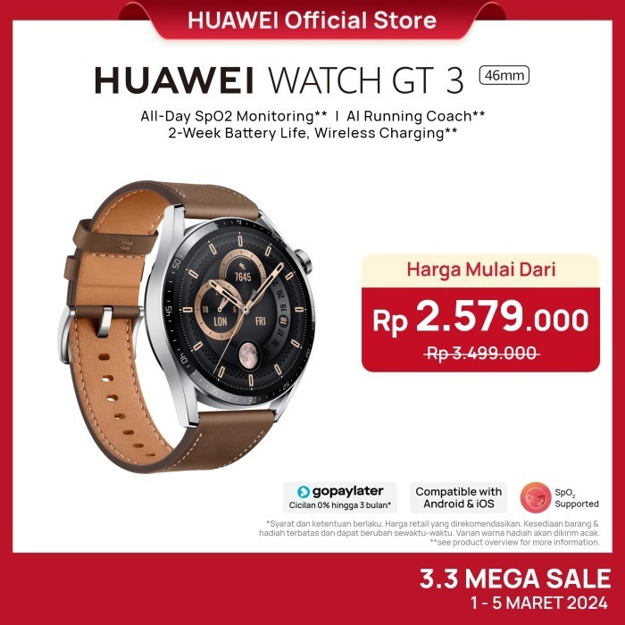 Huawei Watch Gt 3 46Mm Smartwatch