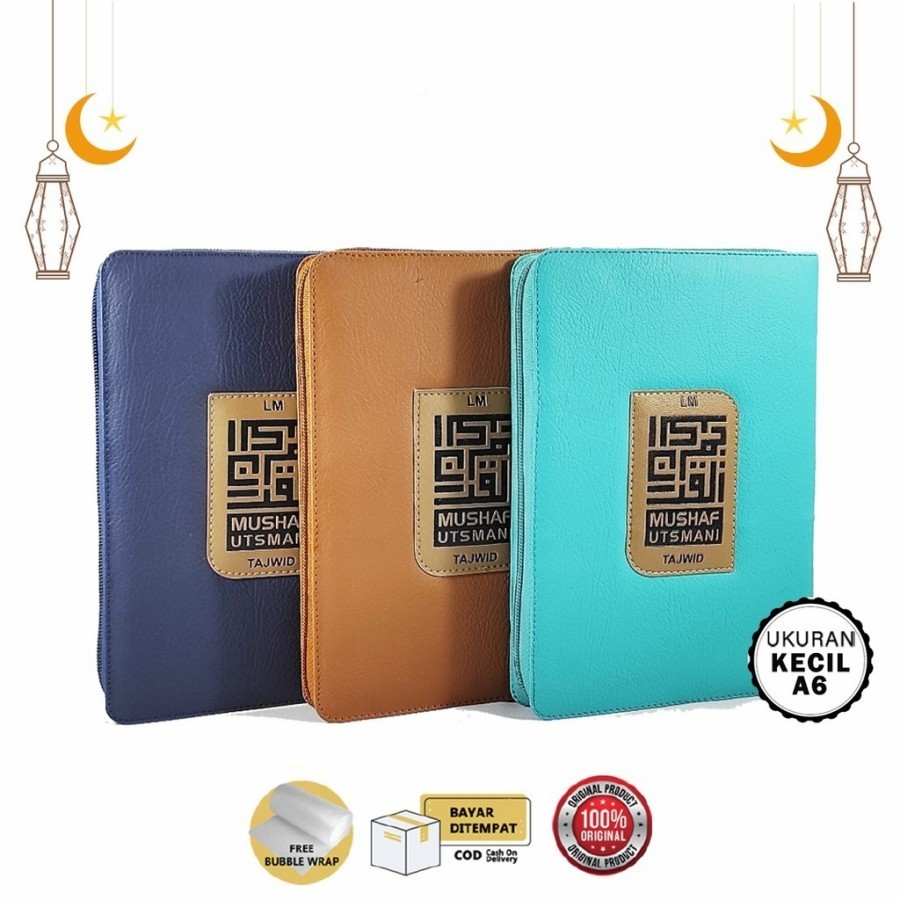 Alquran Ukuran Saku A6 Alquran Utsmani Terjemah Tajwid Resleting Mushaf Utsmani