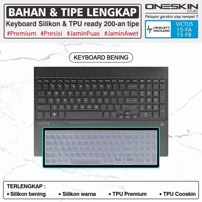 Terlaris Pelindung Keyboard Protector HP Victus 15-fa fa0008tx fa0011tx Silikon SALE
