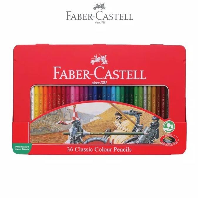 

Pensil Warna Faber Castell 36 Classic Kemasan Kaleng (Tin Case)