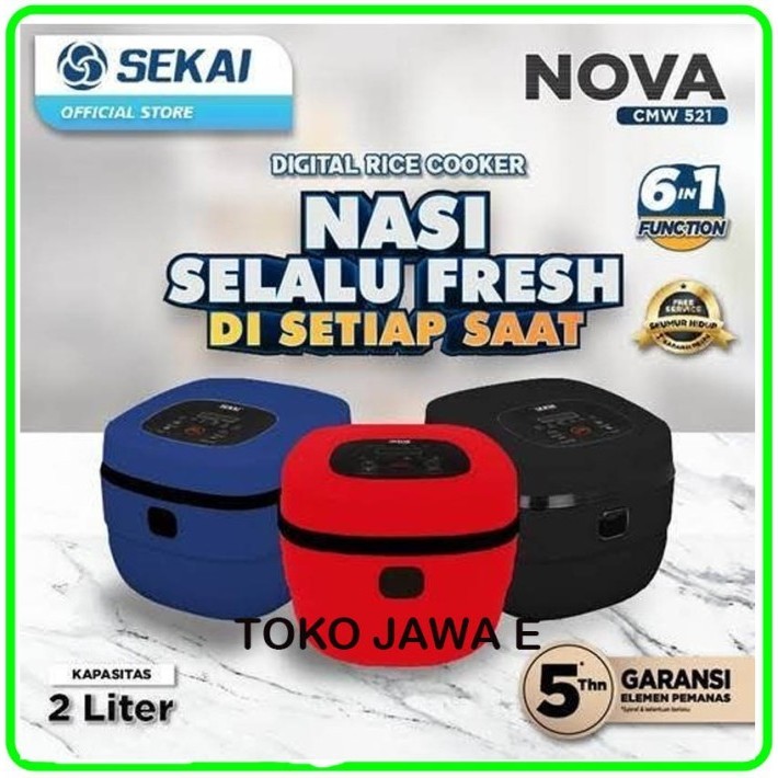 Rice Cooker Low Carbo Sekai Cmw 521 Digital 6In1 Kapasitas 2 Liter