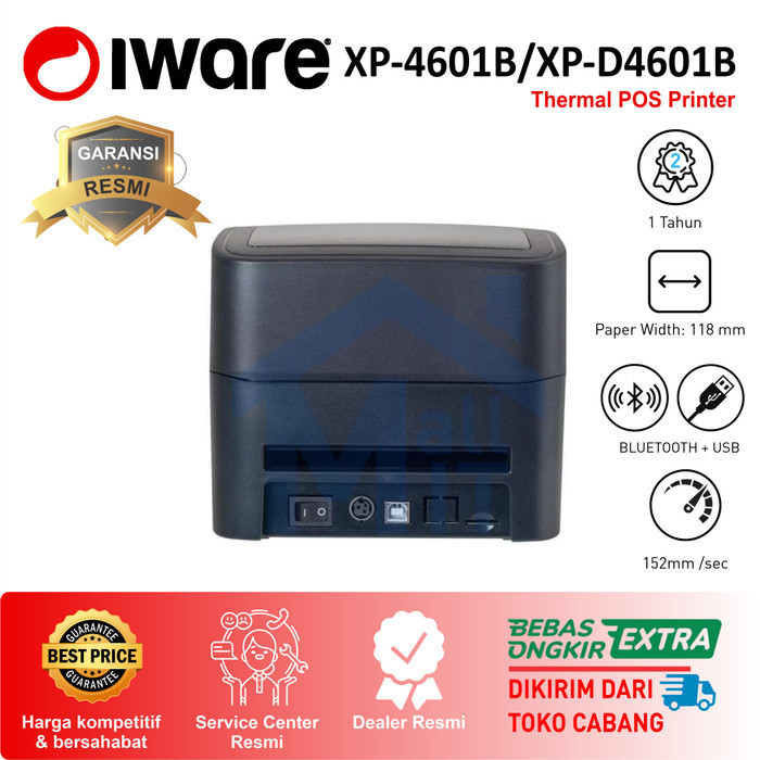 Printer Label Iware Thermal Xprinter Xp4601 Xp-D4601 Xp-4601 D4601B
