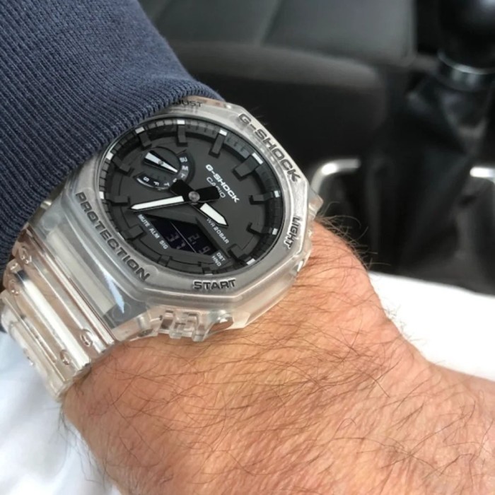 Casio G-Shock Ga-2100Ske-7Adr - Jam Tangan Pria - Transparan - Ga2100