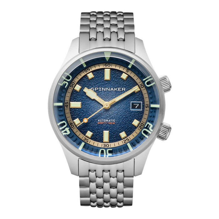 Spinnaker Sp-5062-22 Vintage Bradner Men Blue Dial Stainless Steel