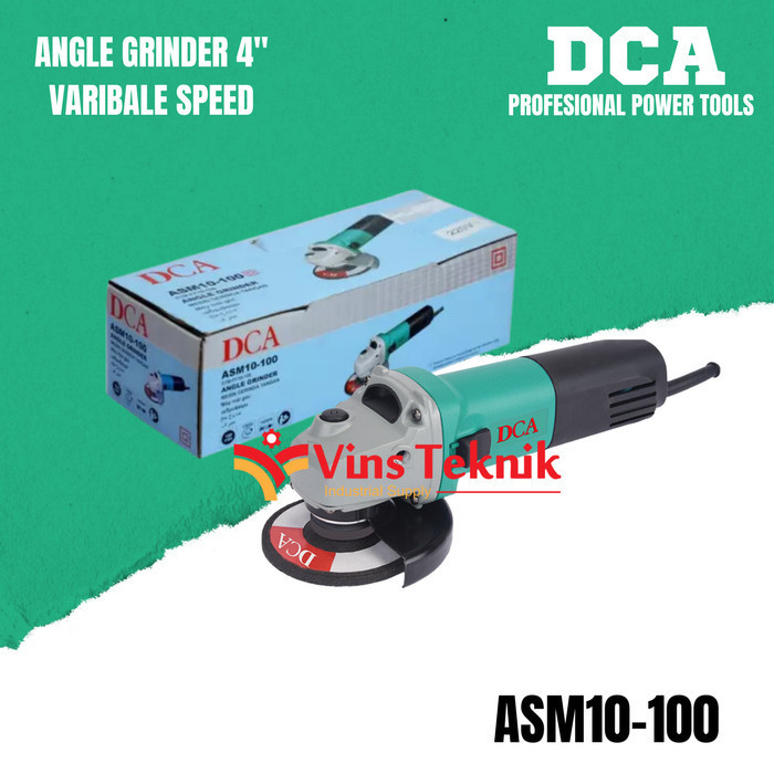 Mesin Gerinda Tangan Dca Asm10-100 Angle Grinder 4Inch Variable Speed