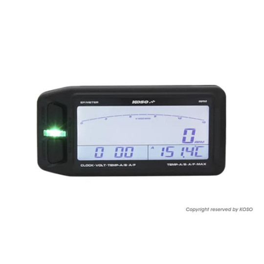 Koso Efi Multi Meter Rpm Afr Volt Meter Shift Light Time Oclock
