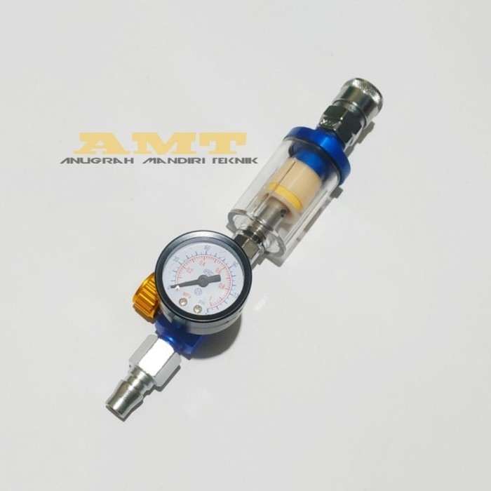 Ready Air Filter Spray Gun Set Regulator Mini 1/4 Inch With Coupler TEKIRO