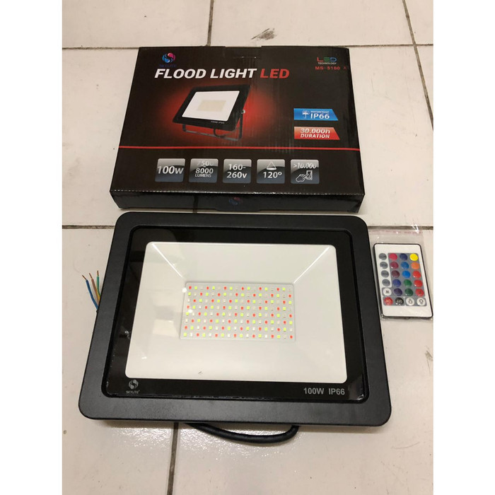 Skylite Flood Light Kap Sorot Lampu Tembak 100 Watt Rgb