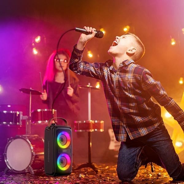 Robot Rb490 Boombox Portable Bluetooth Karaoke Bluetooth Speaker + Mic