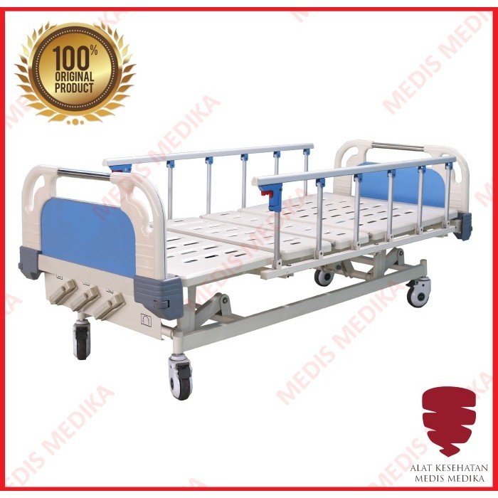 Bed Manual 3 Crank Hospital Tempat Tidur Ranjang Pasien Rumah Sakit