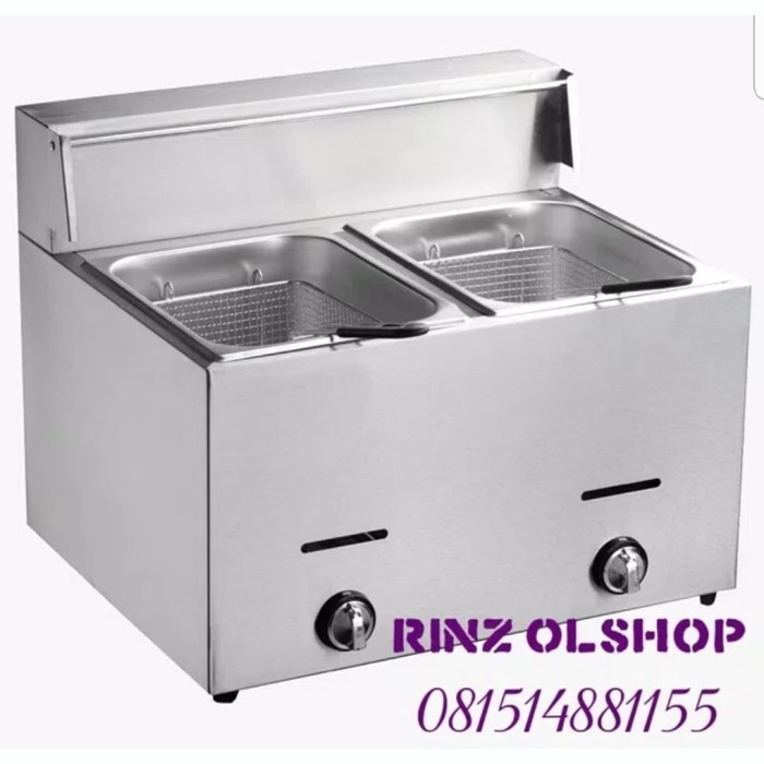 Deep Fryer 2 Tank Gas Crown Horeca Sc-72 Penggorengan Kentang Ayam