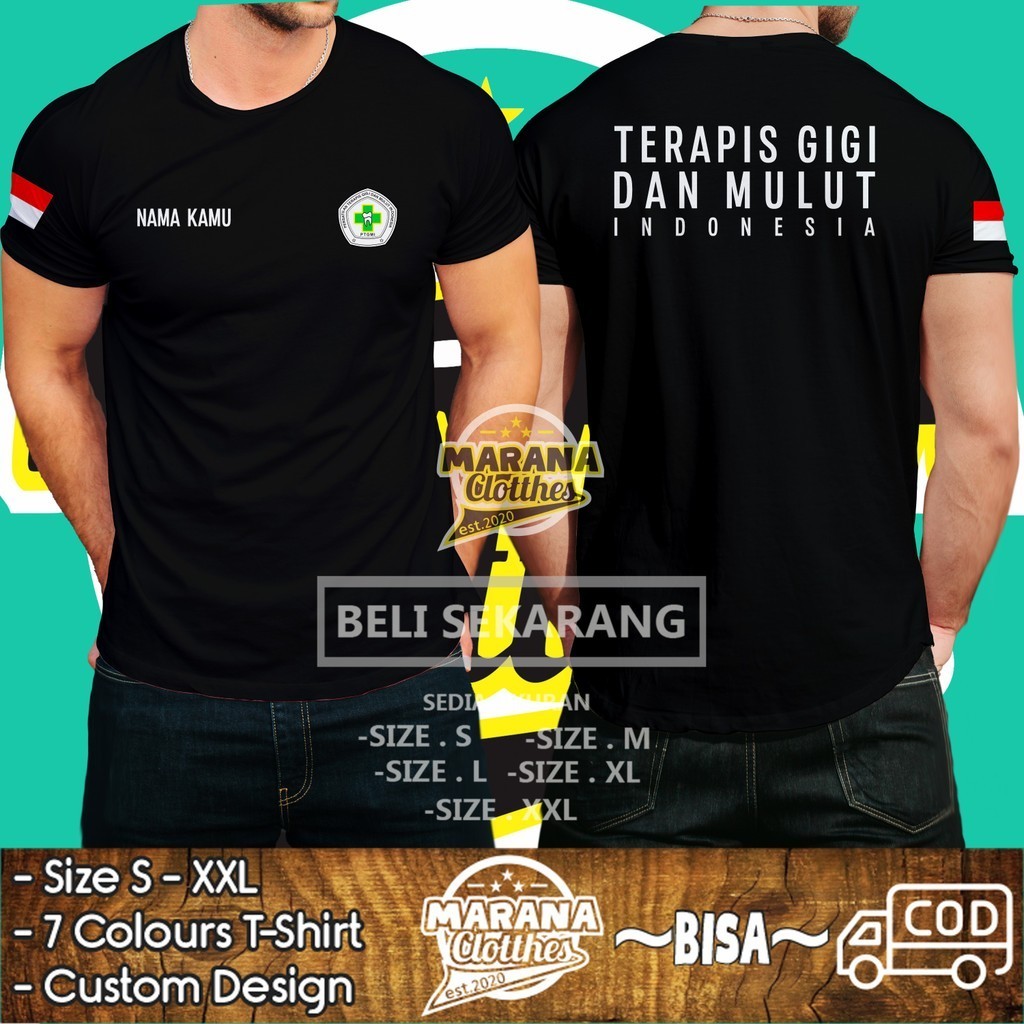 Kaos PTGMI Persatuan Terapis Gigi dan Mulut Indonesia Gratis Nama DB Kaos Distro