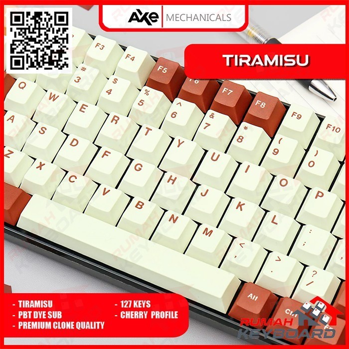 Keycap - Keycaps - Cherry - Tiramisu - Pbt - Dye Sub