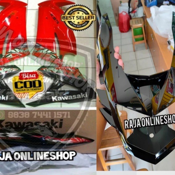 Fairing Atas Bawah Dy Belakang Batok Lampu Ninja Rr Merah 2013