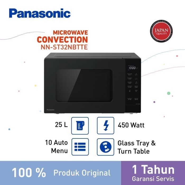 Panasonic Nnst32Nbtte Microwave Solo 450 Watt 25 Liter Digital