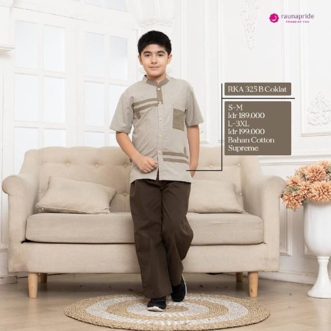 Rauna Sarimbit Keluarga / Rk -325 Coklat / Fashion Muslim Stok Terbatas