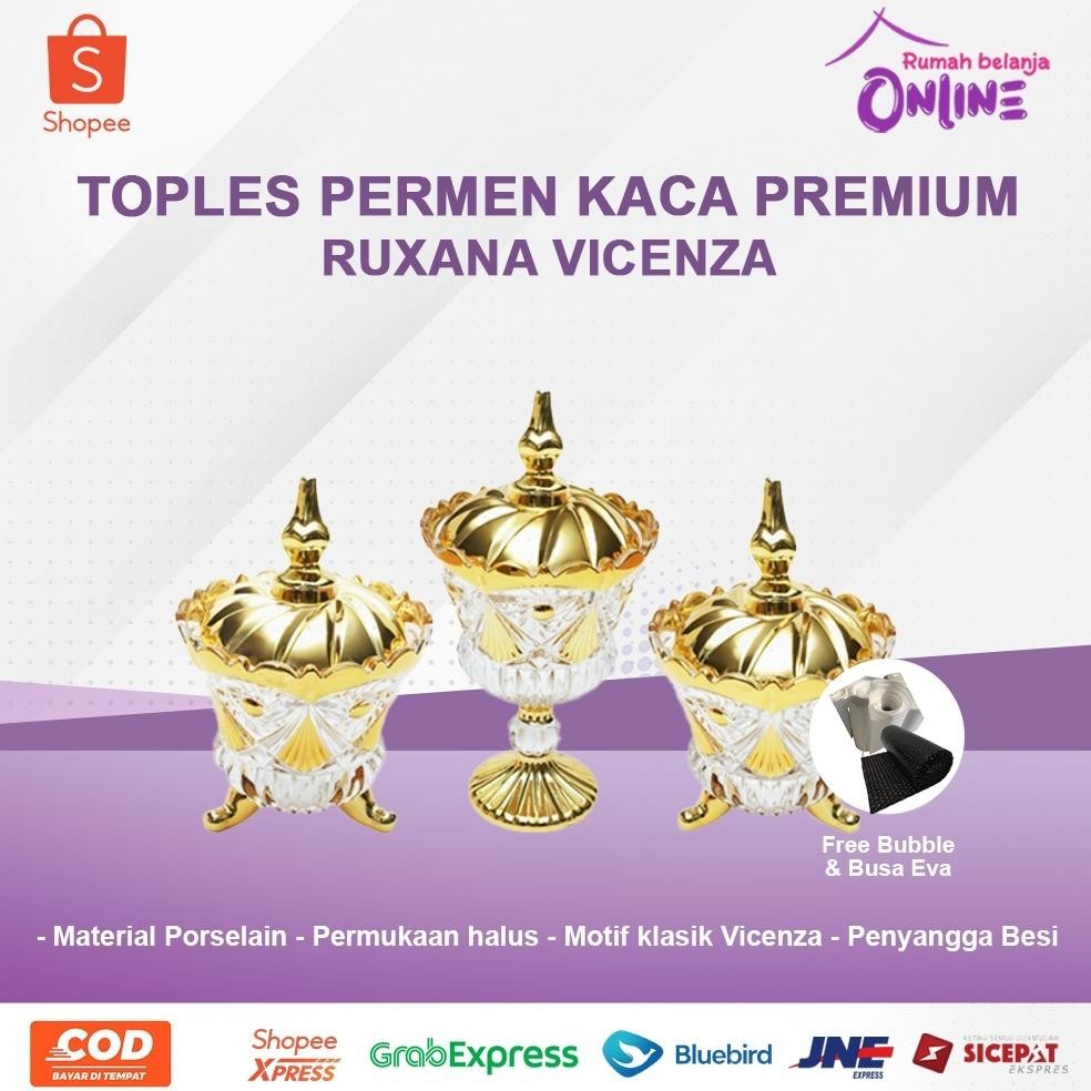 SEDANG PROMO TOPLES PERMEN KACA PREMIUM RUXANA VICENZA TOPLES KUE TOPLES SET TOPLES VICENZA ORINAL