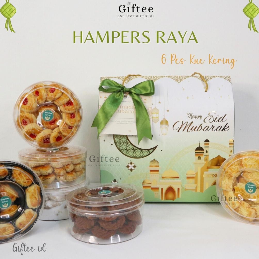 

LANGSUNG KIRIM HAMPERS SET KUE KERING SET 6 RAYA LEBARAN EXCLUSIVE GABLE BOX TAS JINJING COOKIES 250 GR MAKANAN TOPLES ENAK MURAH PAKET NASTAR MEWAH PREMIUM GIFT KADO HADIAH BINGKISAN PARCEL PARSEL SOUVENIR EID MUBARAK IDUL FITRI RAMADHAN ISLAM MUSLIM BY