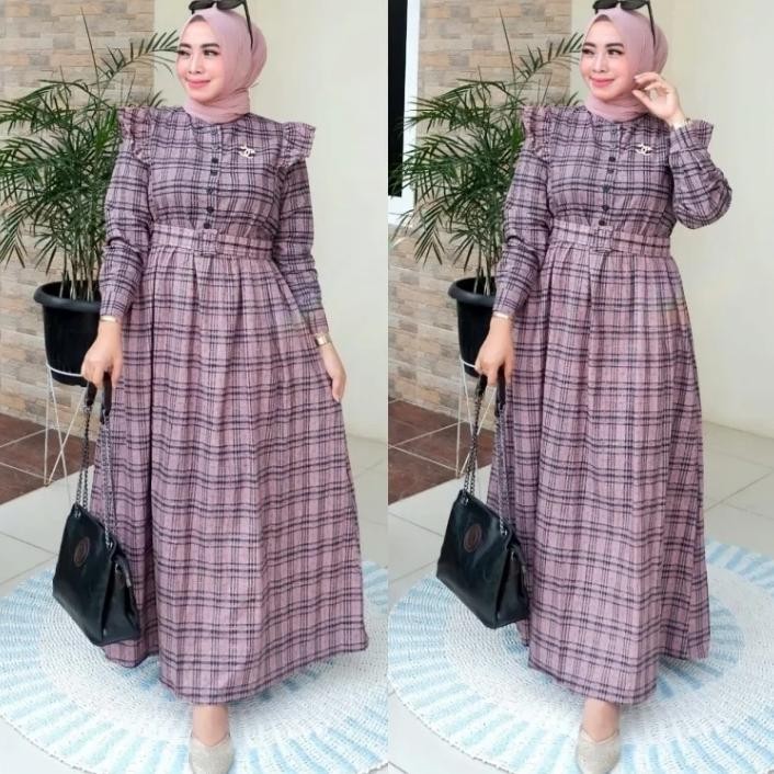 Terbaru Baju Gamis Kotak2 Model Terbaru Lebaran 2023 Bahan Rayon BisaCod