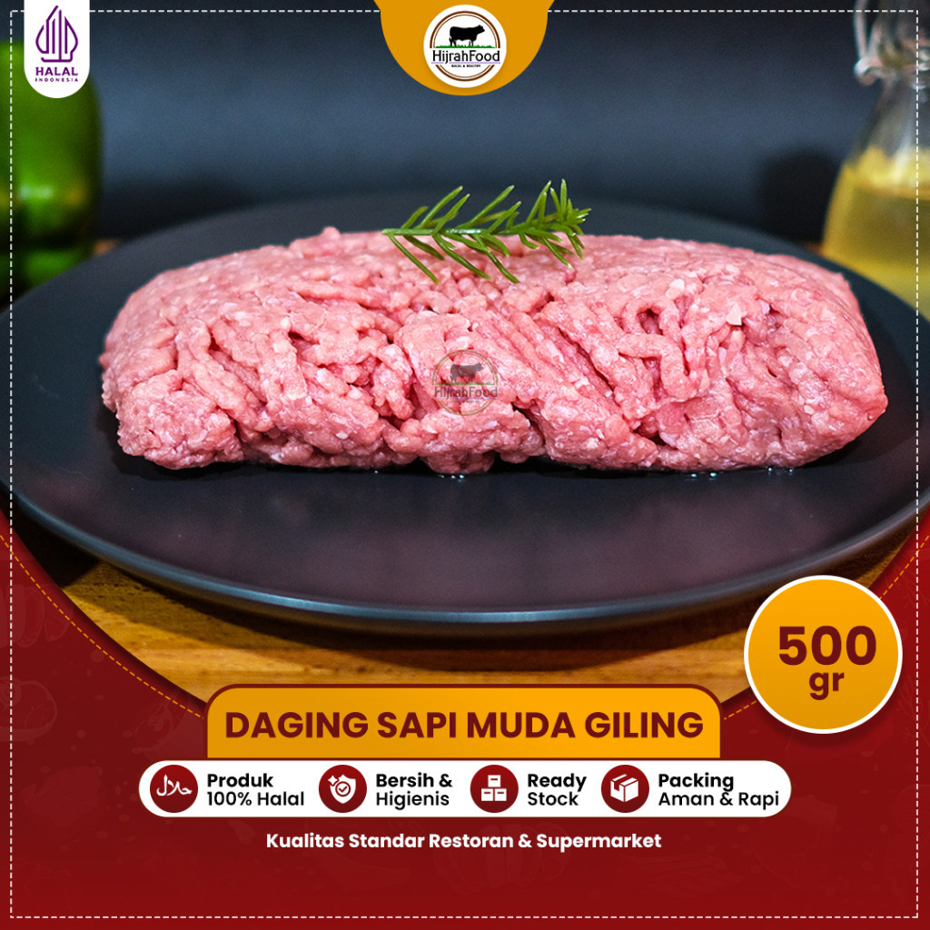 

Daging Sapi Giling Muda Fresh Frozen Grass Fed Free Range Ground Veal Beef 500 Gram Segar