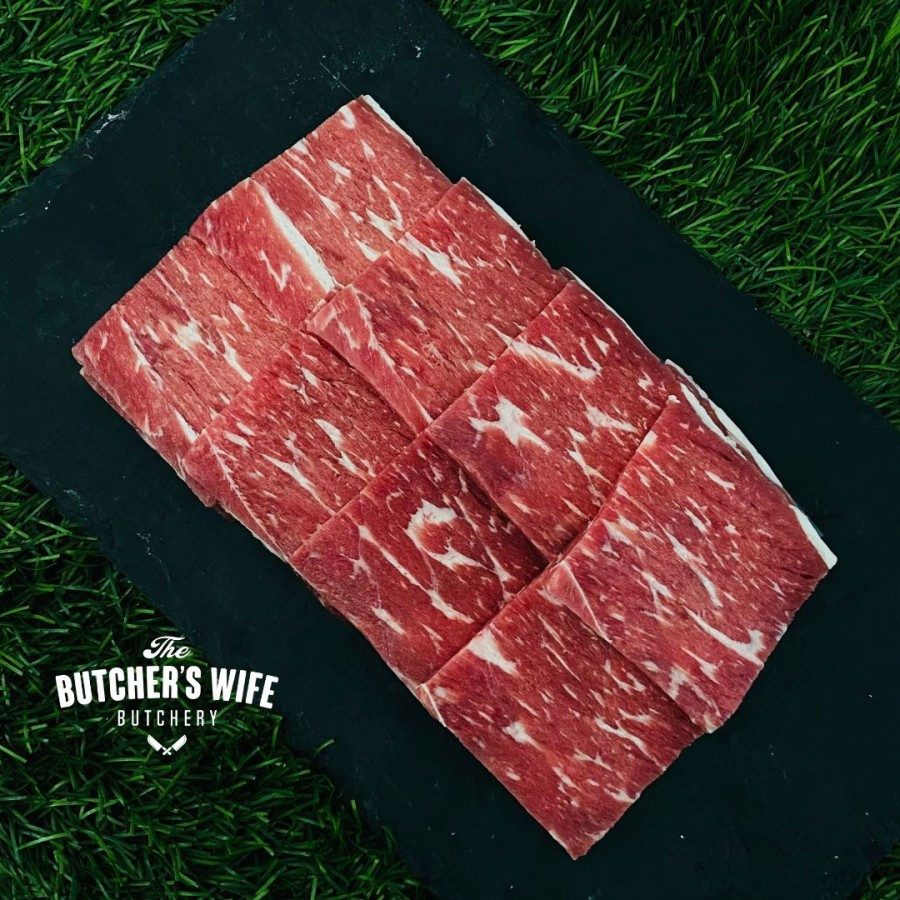 

Wagyu Beef Slice / Yakiniku Beef / Bulgogi Beef / Wagyu Beef Grill Bbq Mb 6-7 -Gratisongkir