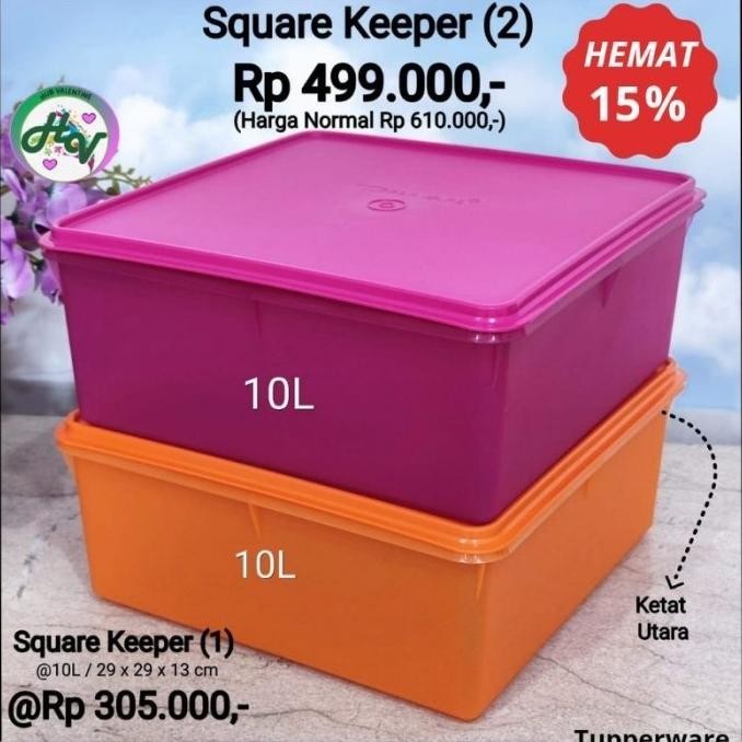 Tupperware Square Keeper 1Pcs