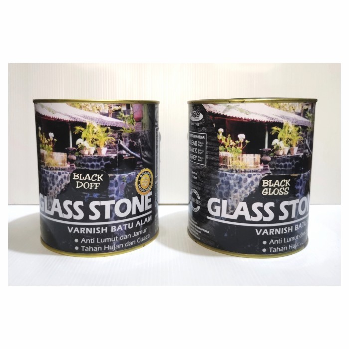 CAT VERNISH BATU ALAM GLASS STONE CLEAR GLOSS/ HITAM GLOSS/ HITAM DOFF