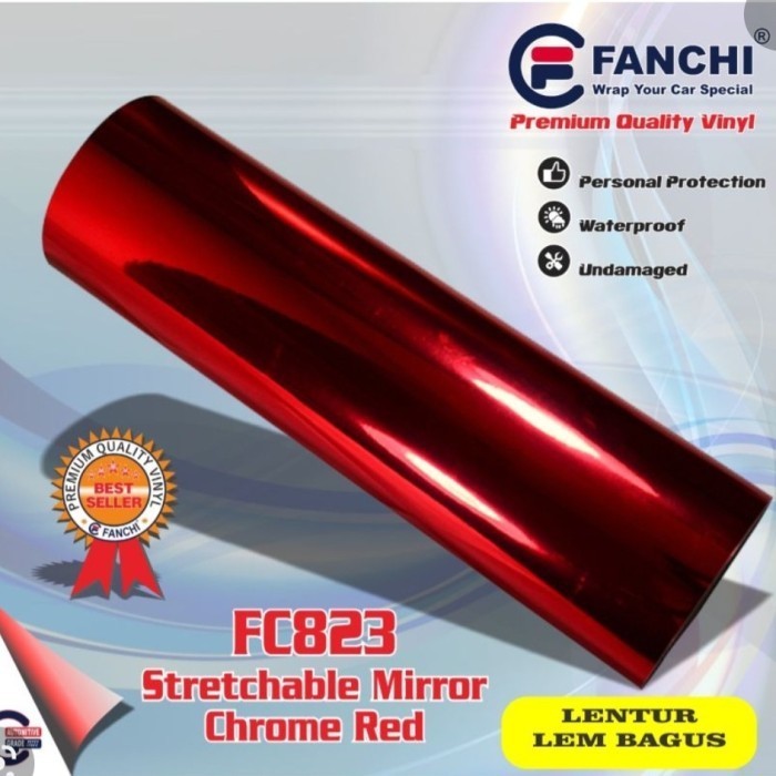 

Sticker Fanchi Fc823 Mirror Chrome Red Merah Chrome Lentur Premium Wrp
