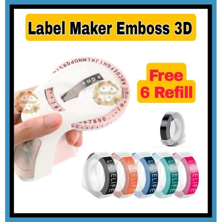 

Ht-Label Maker Emboss 3D Stiker Label Diy Print Manual E975